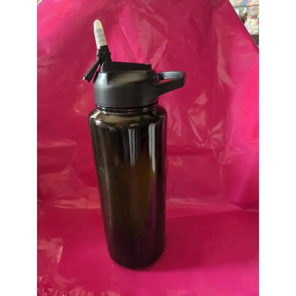 Manna 40 Oz. Jumbo Stainless Steel Black Water Bottle